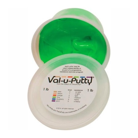 Fabrication Enterprises Val-u-Putty Exercise Putty, Lime, Medium, 1 Pound 746465